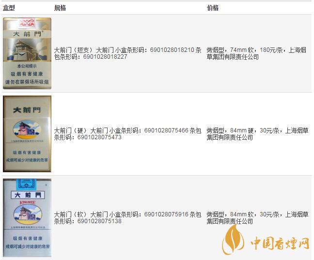 大前門香煙價(jià)格及圖片 大前門香煙在哪里能買到